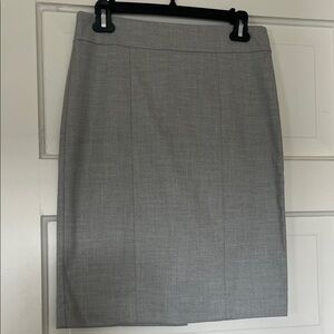 Ann Taylor Gray Knee-Length Pencil Skirt for Work